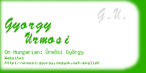 gyorgy urmosi business card